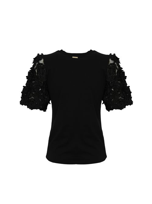 T-shirt con maniche rose Nero NO SECRETS | 251NS184LIQUIRIZIA
